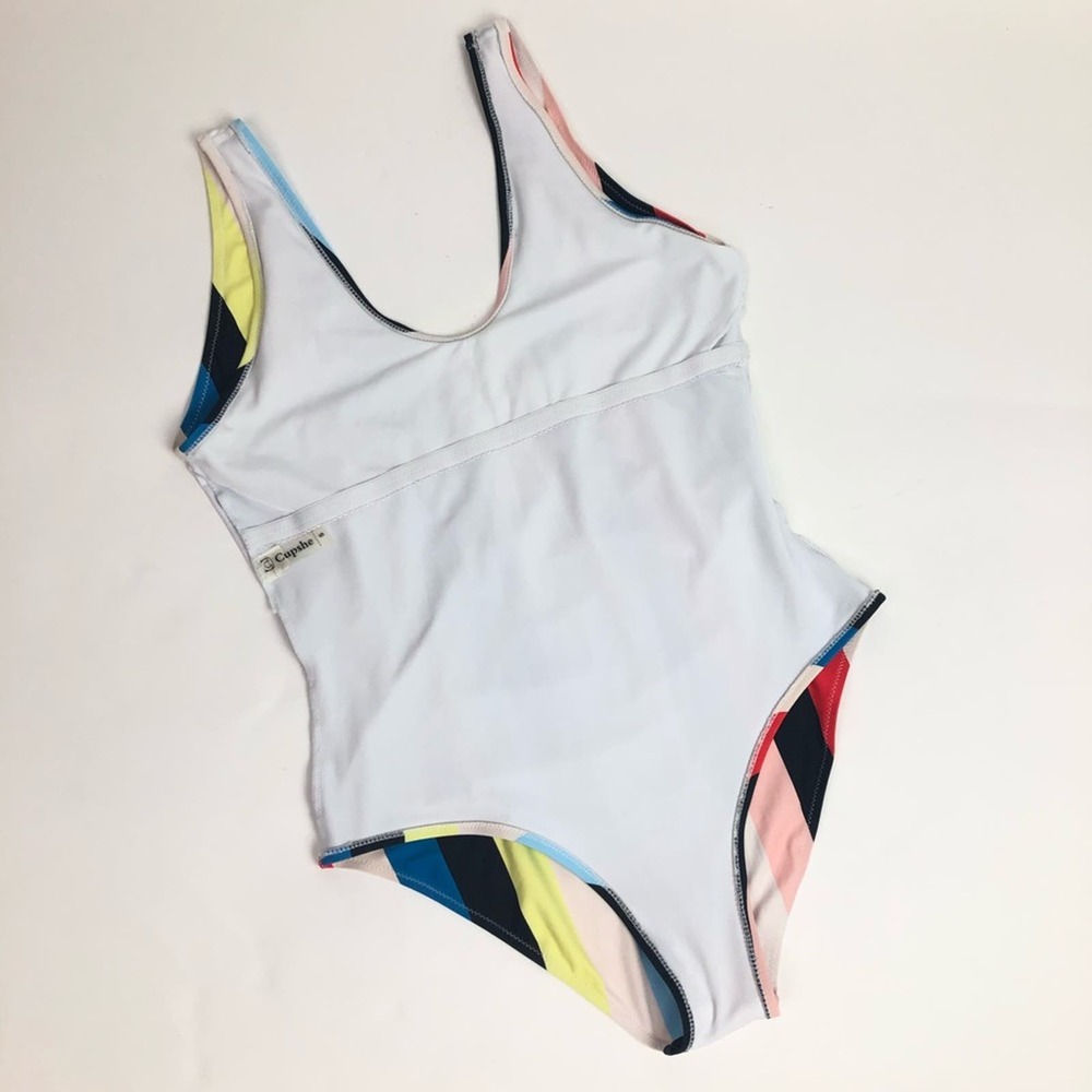 Cupshe Colorful Stripe One Piece Swimsuit Small - Picture 10 of 12